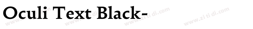 Oculi Text Black字体转换